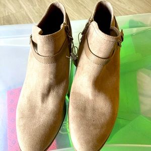 Suede booties!